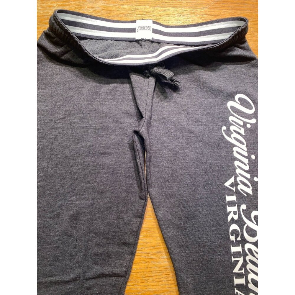 Virginia Beach Jogger Pants Drawstring Waistband Charcoal Heather - Picture 2 of 4